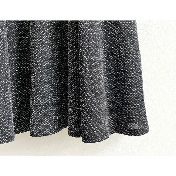 Vintage 90s Silver Lurex Mini Dress | 60s Mod Party Style | Metallic Knit | XS/S - Picture 7 of 10